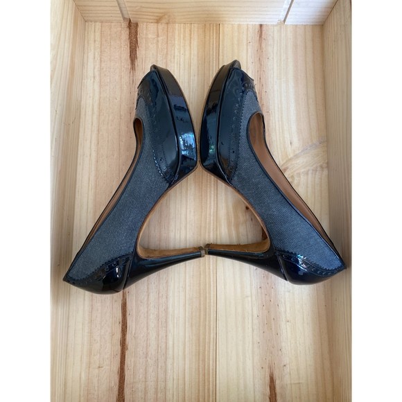 Fratelli Rosetti Grey & Black Patent Spectator Peep Toe Heels Size 40 - Picture 6 of 9